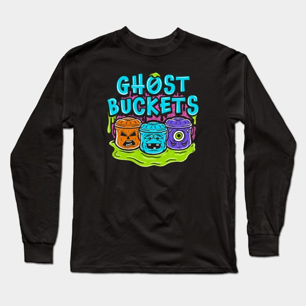Ghost Buckets Long Sleeve T-Shirt by Flip City Tees